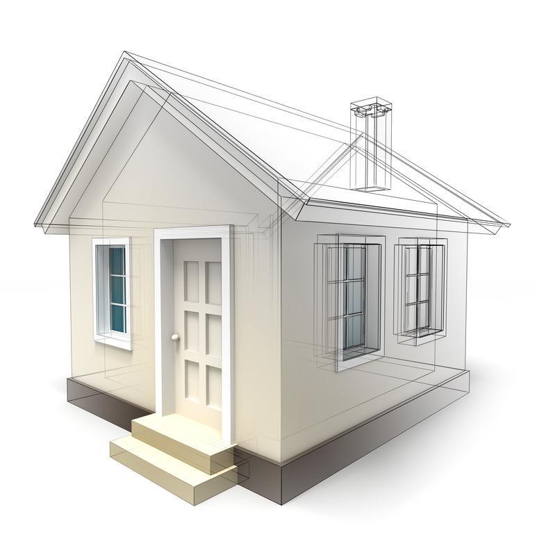 house design sketch on white background. clipping path included